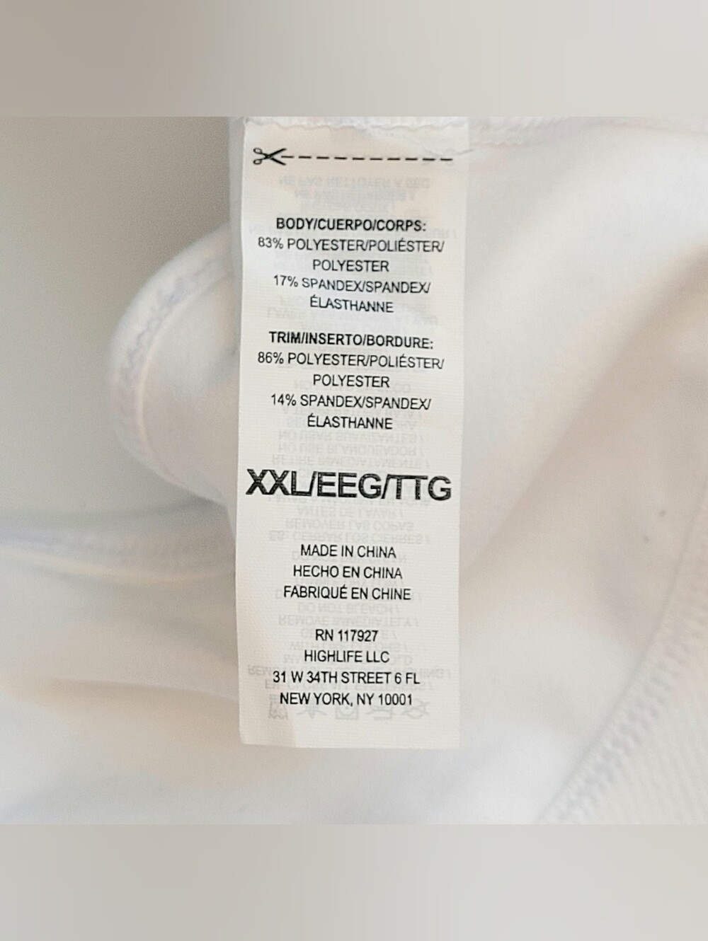 REEBOK Performer Zip Front Bra Size XXL White High Support W/Padded Cups NEW - Picture 6 of 10